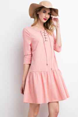 sachin and babi light blue dress Cute Easy Boho Mini Dress + Long Sleeve main image 1