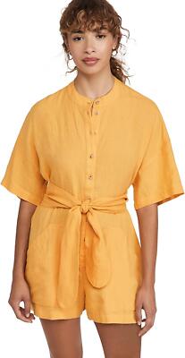 Mara Hoffman 282734 Women's Lowri Romper, Turmeric, Yellow, Size Medium
