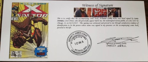 X-Factor (1986) #76 SIGNED by Larry Stroman with Notarized Witness of Signature - Picture 5 of 5