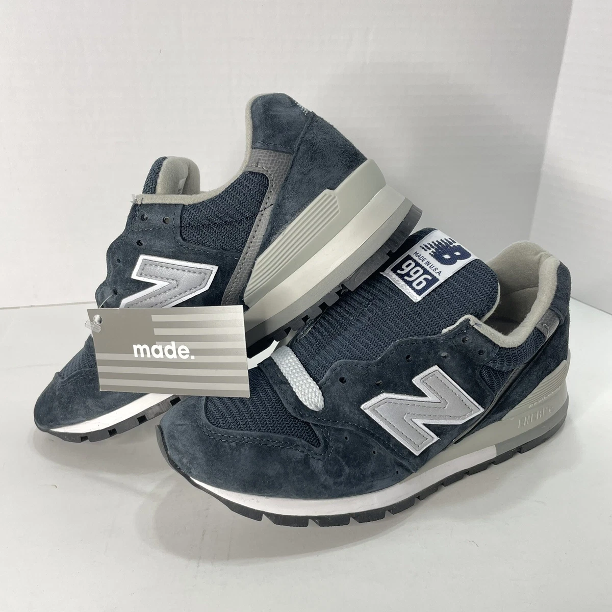 New Balance Classic M996NAV Made In USA “Bring Back” Navy White Suede Size 4 New