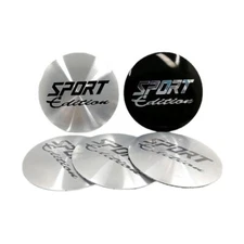 4Pcs  45mm flat  sport  Aluminum Wheel Center Caps Stickers Laser Pattern Style