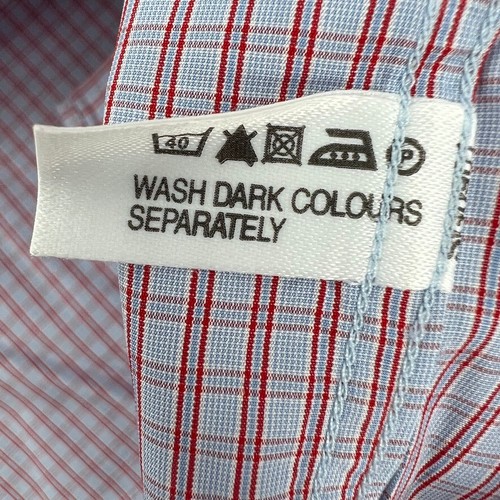 Thomas Pink Made in UK Mens Dress Shirt 16.5 - 35 Lavender Red Check French Cuff - Bild 15 von 16
