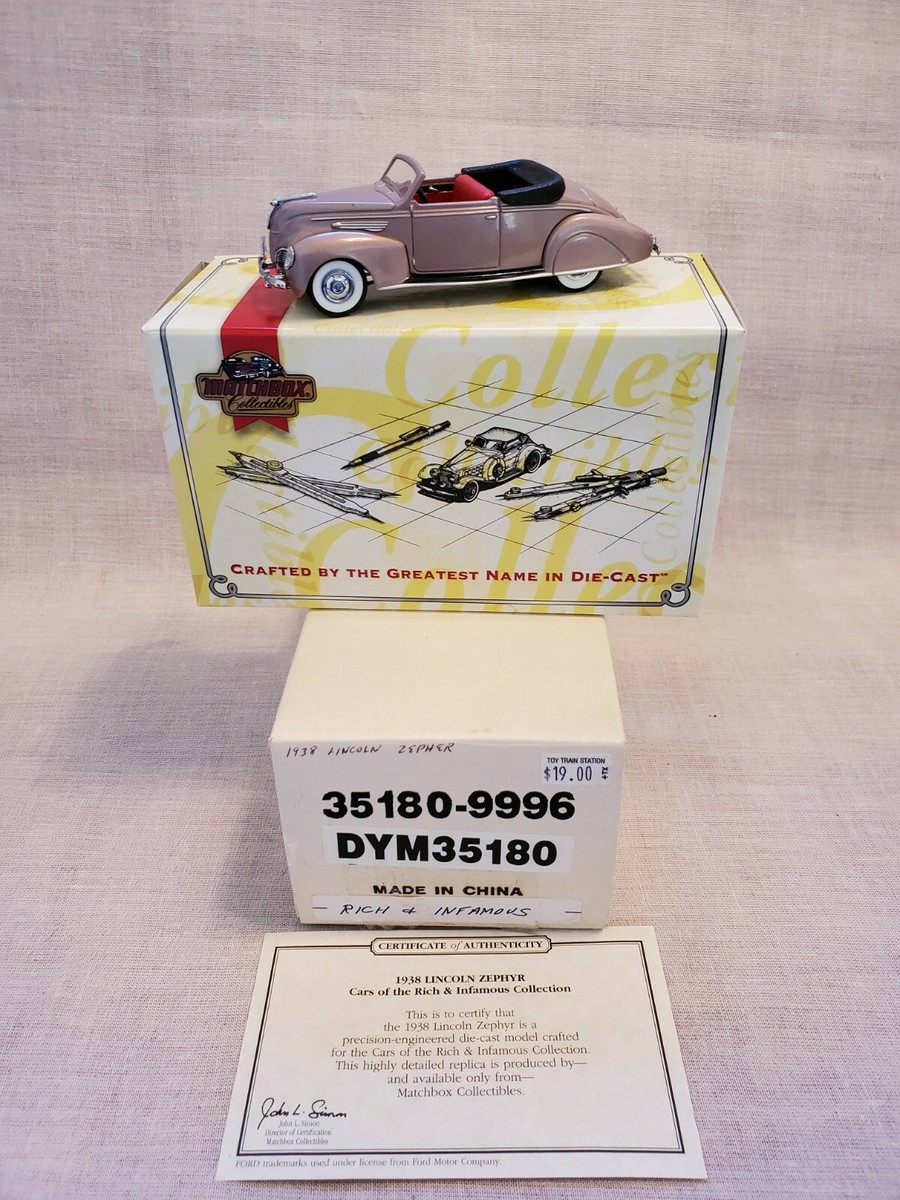 Matchbox 1/43 Scale MOY DYM35180 1938 Lincoln Zephyr New In Box
