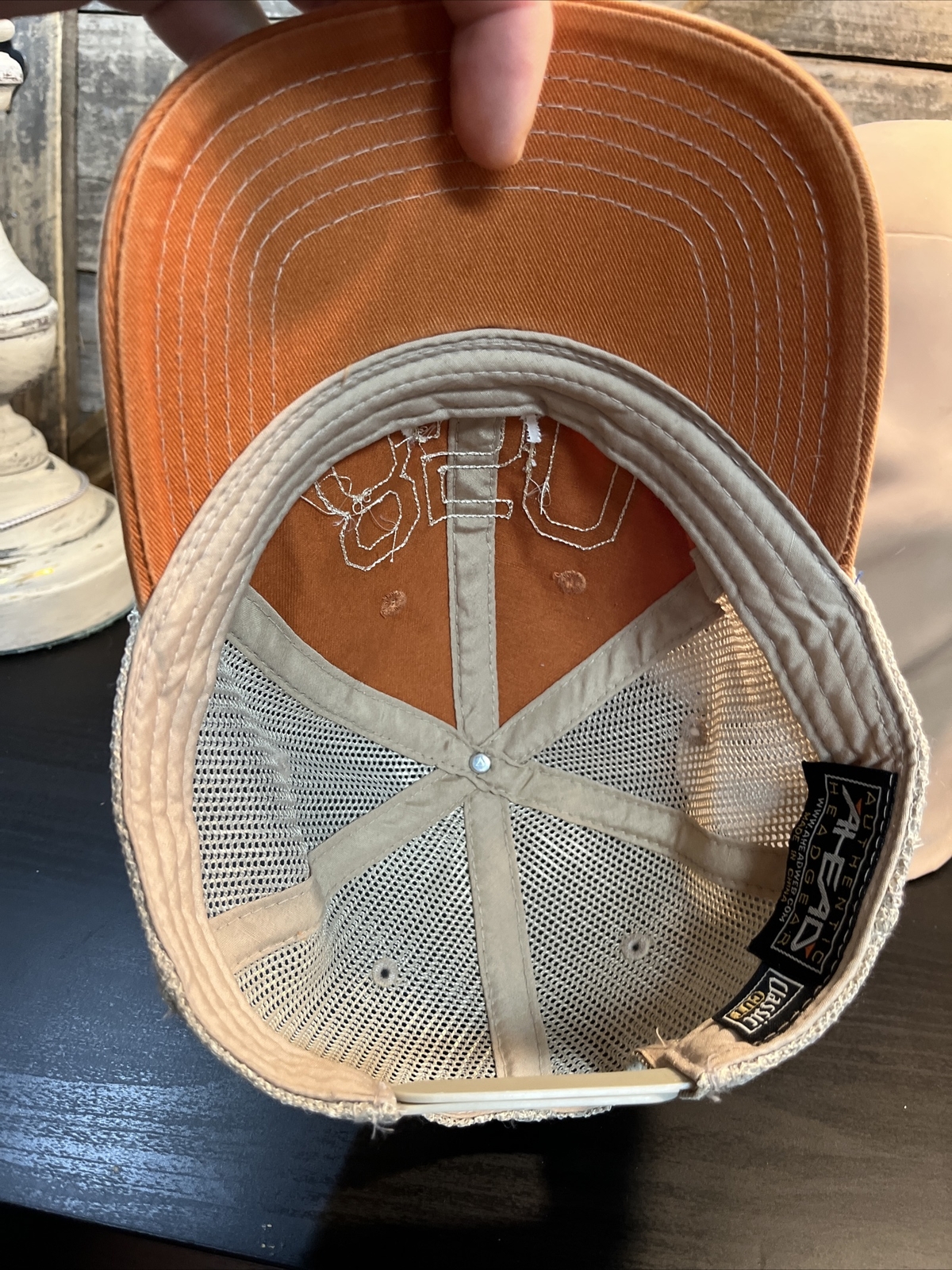 Orange “850” Number Patch Baseball Cap Hat Ahead … - image 9