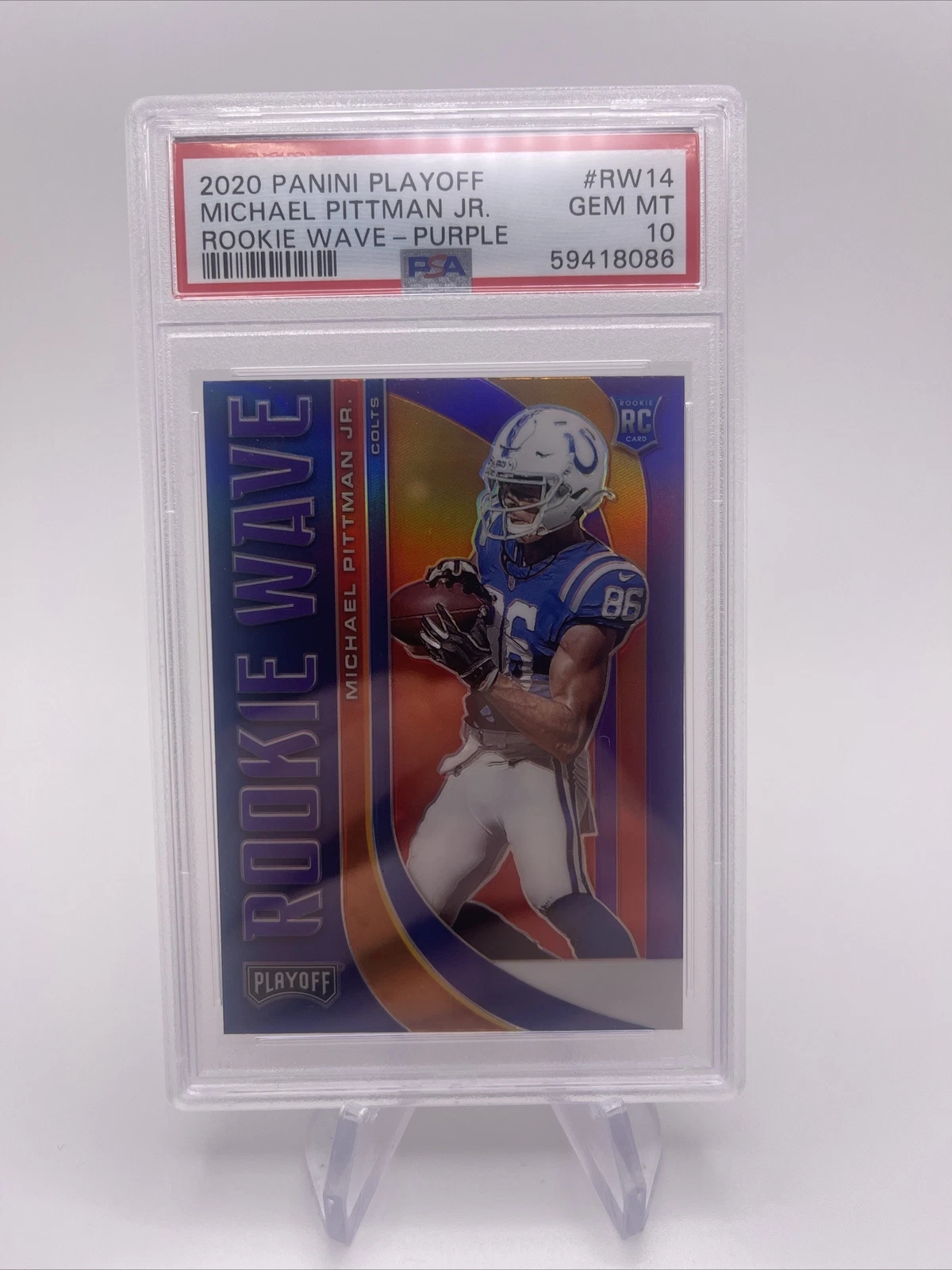 Michael Pittman Jr. Panini Playoff Rookie Wave #RW14 Purple