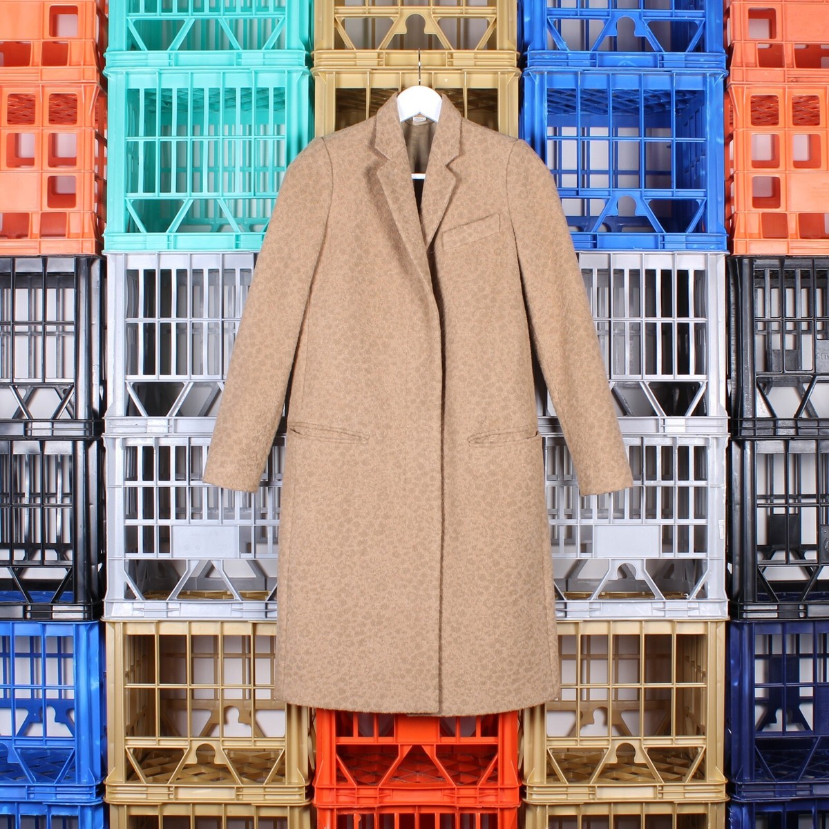 Helmut Lang AW2001 Leopard Print Alpaca Coat - Rare Archive Runway