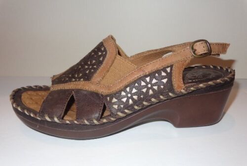 Ariat Sandals Slingback Shoes Womens US 8.5 B Brown Leather Cushion