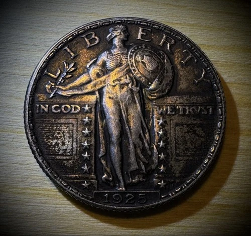 1925 Standing Liberty Quarter/ B/U F/H Awesome Toning Sharp !!!