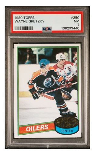 Topps 1980-81 Wayne Gretzky #250 Edmonton Oilers PSA 7 Graded Base Set