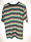 Bugle Boy T-Shirt Mens Medium M Striped Skater Geek Short Sleeve 90s Y2K Vintage