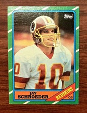 Jay Schroeder Rookie Card 1986 Topps #172 - Washington Redskins. rookie card picture