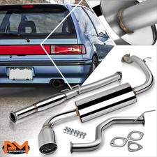 For 88-91 Honda Civic Si 3-dr Hatchback 4.5 Tip Muffler Catback Exhaust System For 88-91 Honda Civic Si 3-dr Hatchback 4.5 Tip Muffler Catback Exhaust System