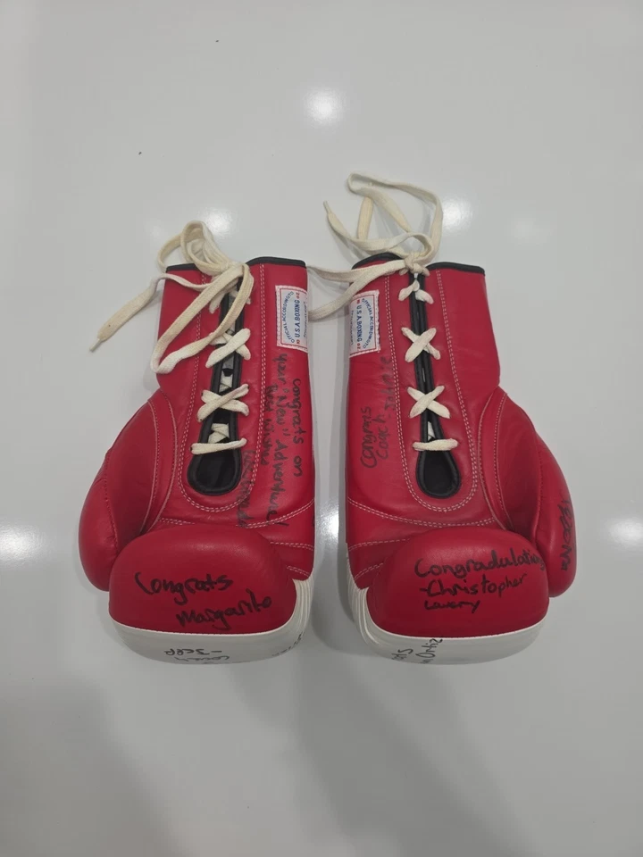 Ringside Boxing Gloves Present For actor ADAM CLARK THOMPSON - Image 3 of 4