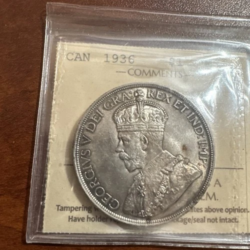 1936 canada Silver Dollar ICCS 64
