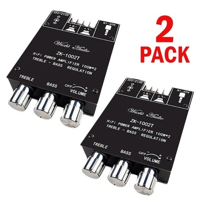 2PC Bluetooth Treble and Bass Adjustment Amplifier Board Double Track  ZK-1002T