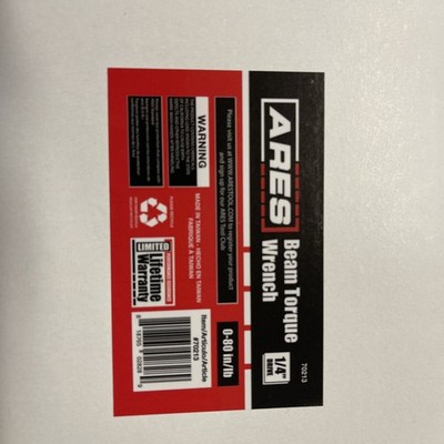 ARES 70213-1/4-Inch Drive Beam Torque Wrench - 0-80 Inch/Pounds and 0-9 Newton/M