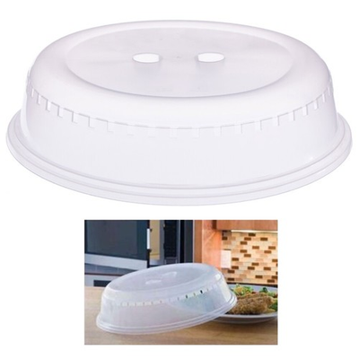 #ad 10quot; Microwave Safe Dish Plate Food Plastic Lid Cover Splatter With Vents Clear $7.37