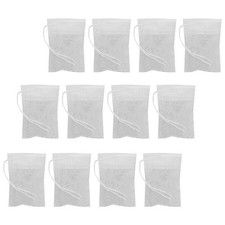 100 Pcs Fiber Reusable Tea Filter Drawstring Bags For Loose Leaf Tea 0.09 per strip