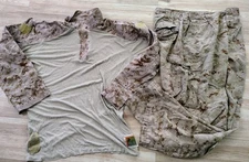 USMC DESERT FROG TOP & PANTS L-R marpat trouser $ Shirt Large Regular 