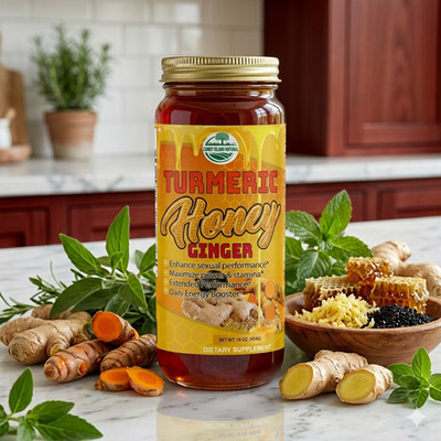 Made in USA Energy Boost Turmeric Ginger Honey - 16 oz
