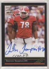 2018 Leaf Ultimate Draft 92 Black Gold /25 Trenton Thompson #BG-TT1 Auto