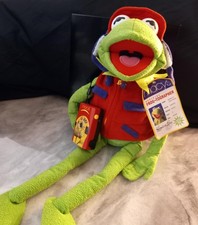 Vintage Kermit The Frog Macy's Plush Pilot Hat Camera Muppets 26" NEW -PLU0003