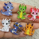 60Pcs animal dragon cartoon Charm earring necklace Pendant DIY Jewelry Making
