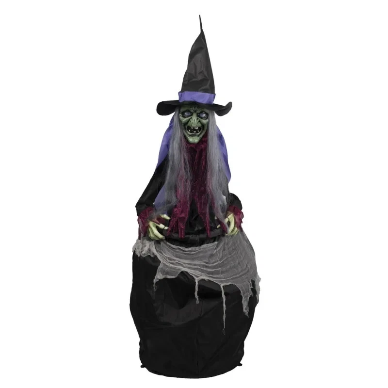 Automates Halloween Sorcière effrayante avec chaudron - Photo 1/2