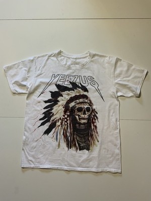 Yeezus YE Kanye West 2013 Tour Merch Yeezy Graphic White Crewneck S/S  T-Shirt