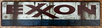 Exxon Tin Sign (Ford Chevy VW Harley Texaco Union 76 Mobil Shell) W206