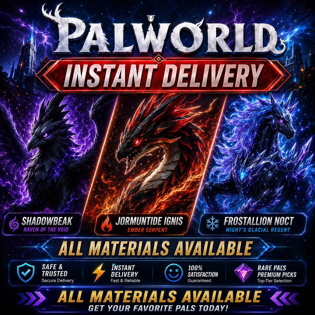 🎮 PALWORLD ALL ITEMS/MATERIALS⚡LVL 255 | MAX STATS PALS MODDED⚡PC / Xbox / PS5