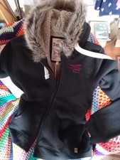 Gorgeous Black Heavy Triumph Motorcycles Ladies 1902 Sherpa Hoodie Size XXL READ