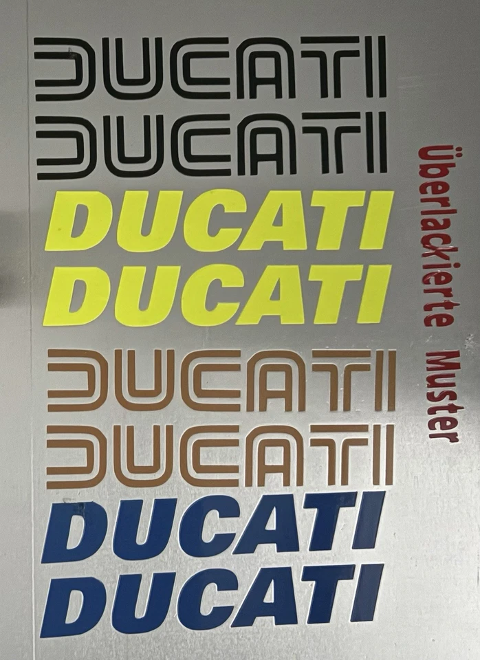 Motorrad Ducati Aufkleber-Sticker2x 140 x 30mm in Chrom .(Überlackierbar) - Bild 2 von 2