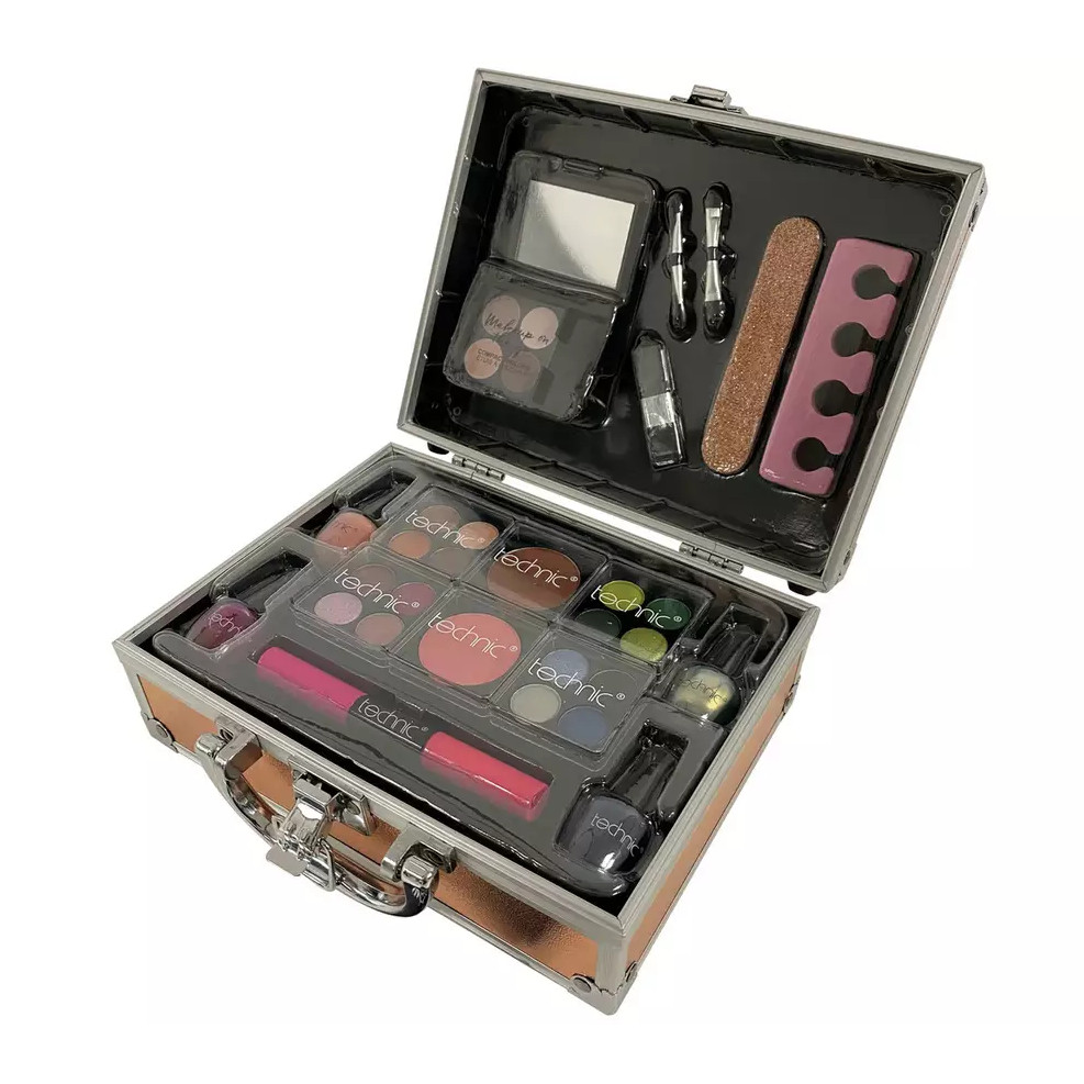 Make Up Beauty Case Cosmetics Set - Rose Gold Set