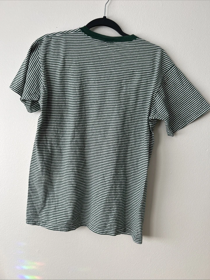 Camiseta vintage años 90 a rayas con bolsillo grunge Foto 2 de 4