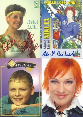 LOT 4 Autogramme Heidi LOIBK, LOU, Matthias, Marie Luise NIKUTA 2020  verst. xyz