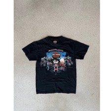 VIntage 2000s Harley-Davidson x Looney Tunes Mens S Black T-Shirt - Orlando Ed.