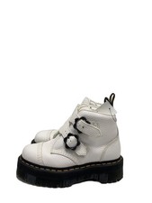 Dr.Martens Boots Uk3 Wht Leather Aw006 Kv04X K0w40