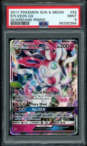 2017 Pokemon Guardians Rising Sylveon GX #92 PSA 9 MINT