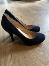 Nine West PIAO Womens Shoes US 7M Blue Suede Dress Heels 1862