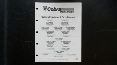 #ad OMC Cobra Stern Drives Optional Equipment Parts Catalog 988550 1989 $29.99