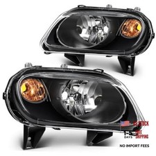 Headlights Fit 2006-2011 for HHR Driver Passenger Black Housing 15827442 Pair