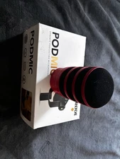 RØDE PodMic Microphone Bundle DS2 Stand and Pop Filter Clean Lightly Used