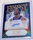 RARE LEONARD MILLER /25 BLACK REFRACTOR AUTOGRAPHS CARD 2024-25 TOPPS FINEST