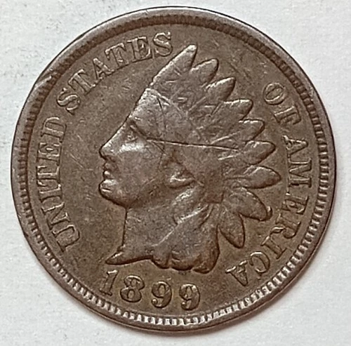 Indian Head Penny Lot of "1" VERY NICE 1899 GOOD OR BETTER°$ FREE SHIPPING $#930