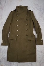 Balmain x H M Military Coat Double Breasted Mens Size 48 / 38R outer long wool