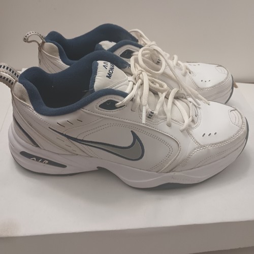 Zapatillas para hombre Nike Air Monarch IV estilo # 415445 102 blancas/plata metálica - Imagen 2 de 7