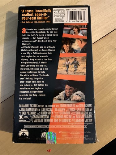 Vintage Breakdown VHS 1997 Kurt Russell - 第 2/6 張圖片