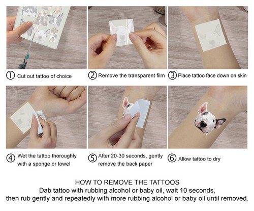 Removable Temporary Art Fake Tattoo Sticker Waterproof Body Arm Kid Women Men - Picture 15 of 86