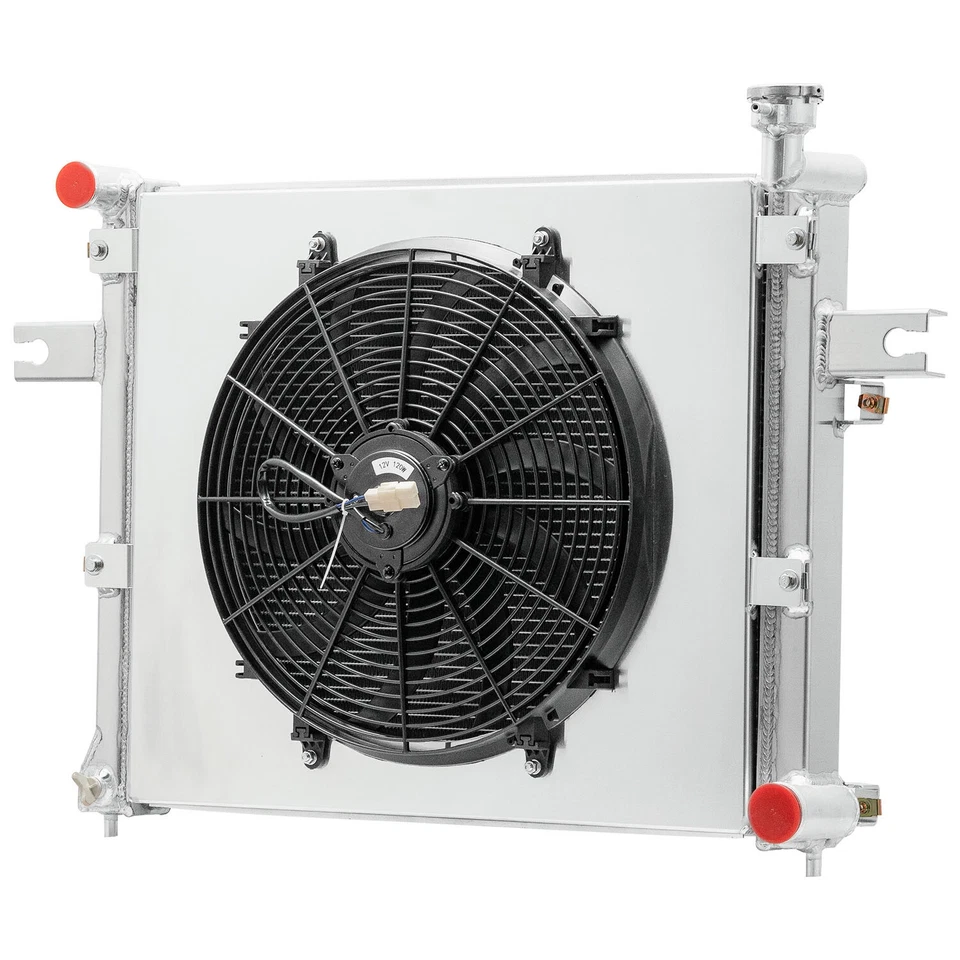 3 Row Radiator Shroud Fan For 2005-2010,2007 Jeep Grand Cherokee/Commander 4.7L Foto 2 de 4